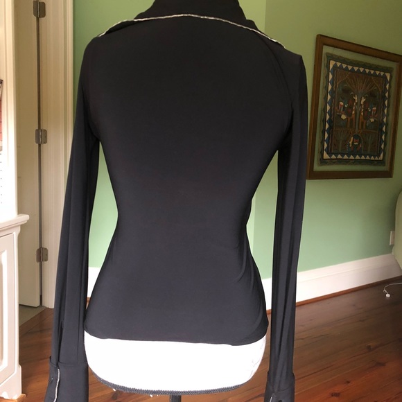 Joseph Ribkoff Black Fun Ruffle Top, Sz 10 - Picture 2 of 8